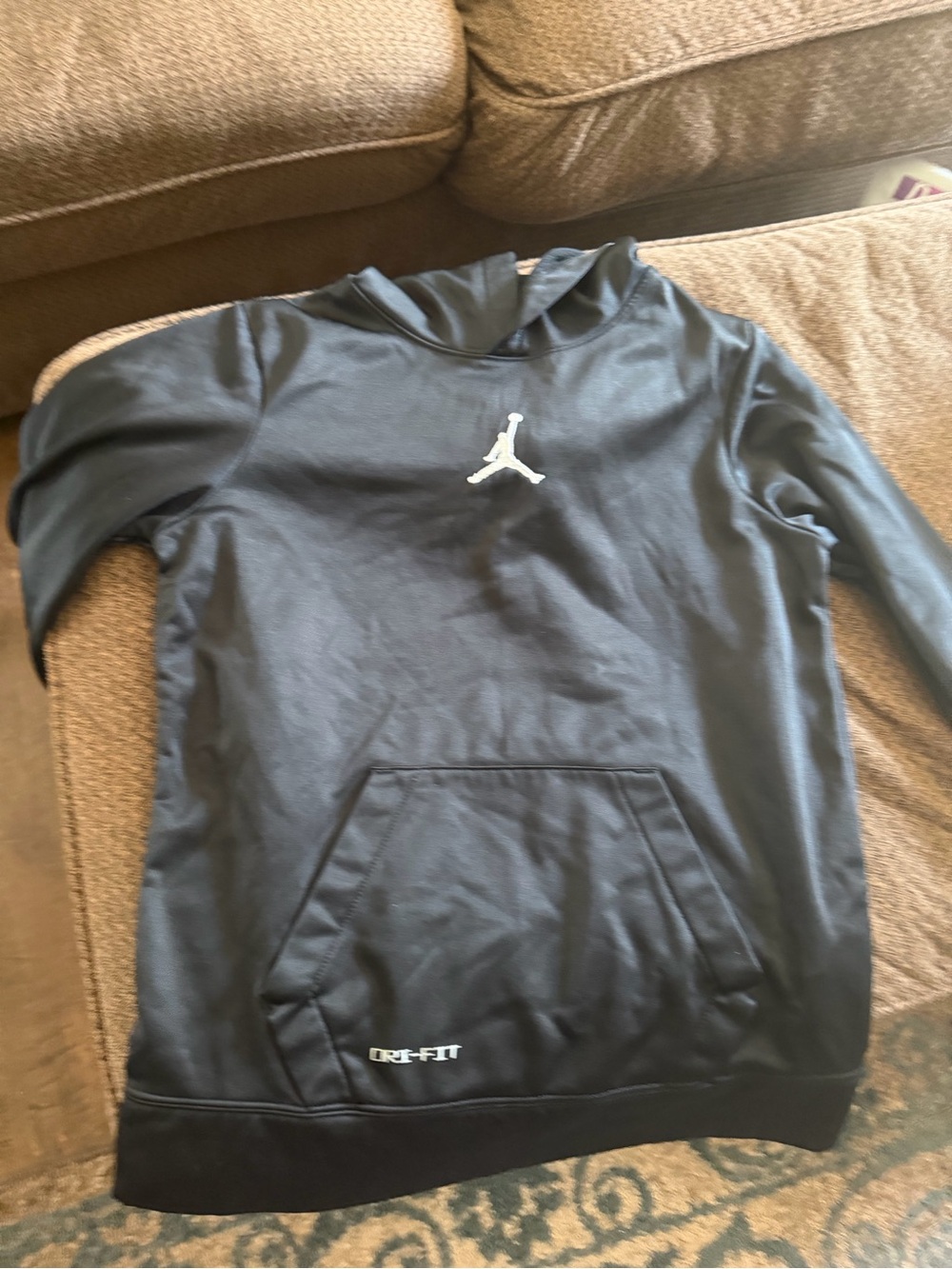 Jordan Black Crewneck Jumpman Pullover Hoodie